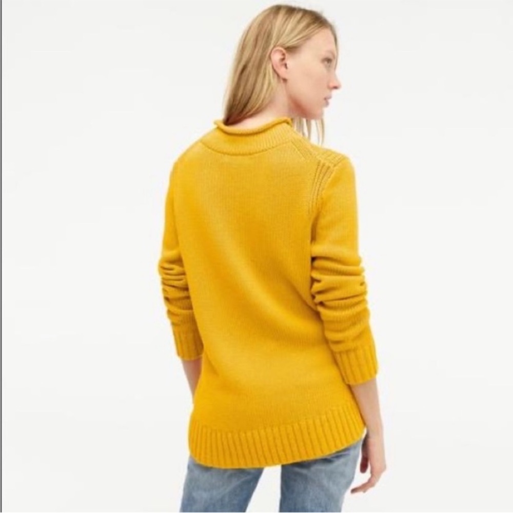J Crew Always Women's Mustard Yellow Roll Neck Sweater Size XS - Picture 4 of 10